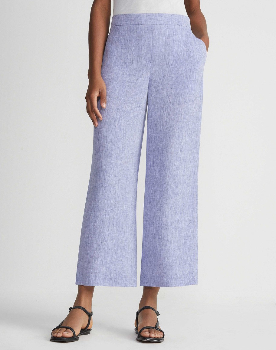 Lafayette 148 New York Pants & Shorts | Organic Linen Columbus Cropped Pant Melba Melange