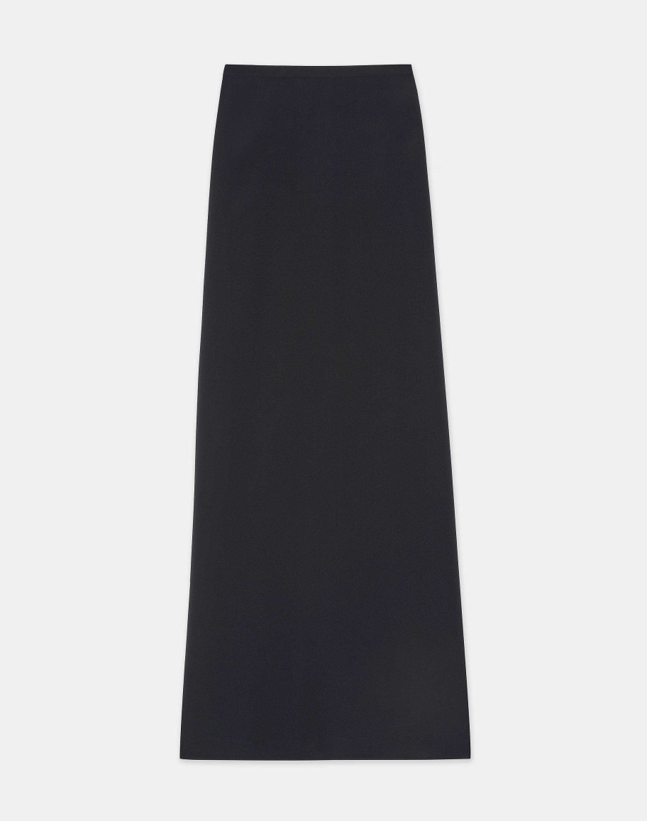 Lafayette 148 New York Skirts | Organic Silk Stretch Crepe De Chine Skirt Black