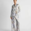 Lafayette 148 New York Pants & Shorts | Eco Fern Print Silk Twill Riverside Pant Bluestone Multi
