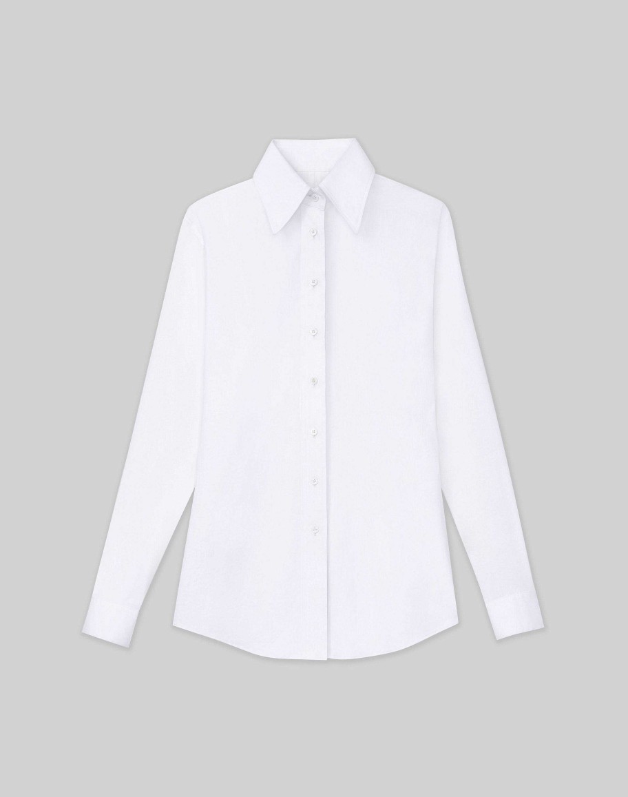 Lafayette 148 New York Blouses & Shirts | Stretch Cotton Shirt White